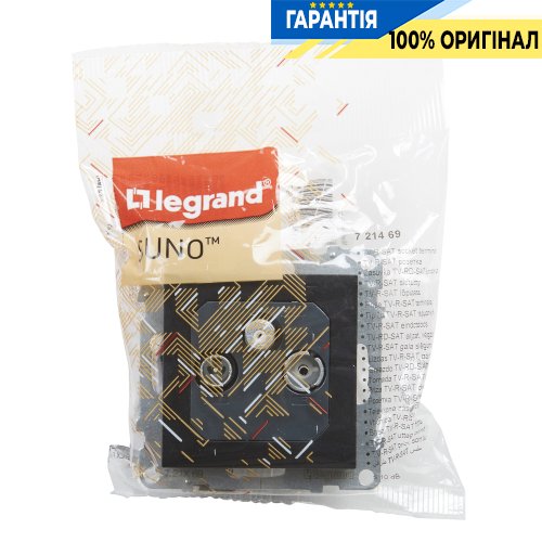 Розетка TV-R-SAT кінцева 10dB Legrand Suno 721469 чорний
