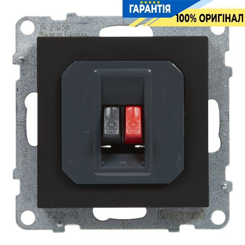 Розетка аудіо для динаміків Legrand Suno 721492 чорний