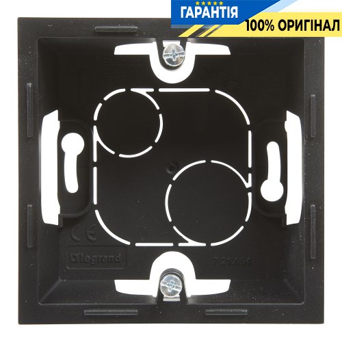 Коробка накладного монтажа 1 пост Legrand Suno 721494 черный