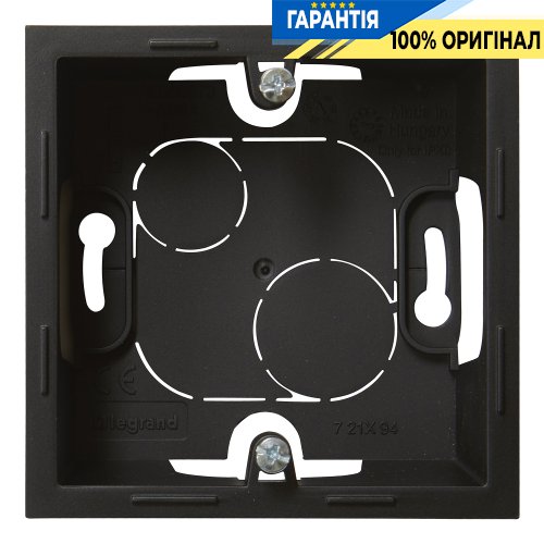 Коробка накладного монтажа 1 пост Legrand Suno 721494 черный