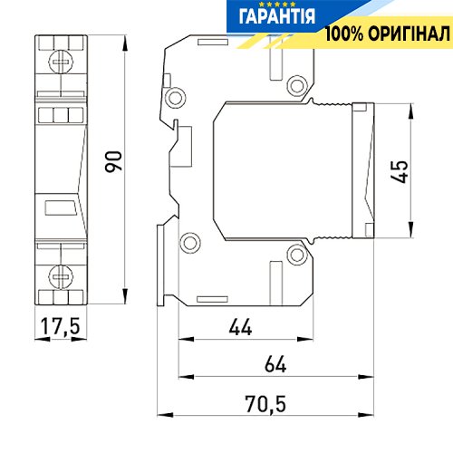 УЗИП E.Next e.POI.1 280V/12,5kA класс I+II+III, 1П, Арт.: 81.001