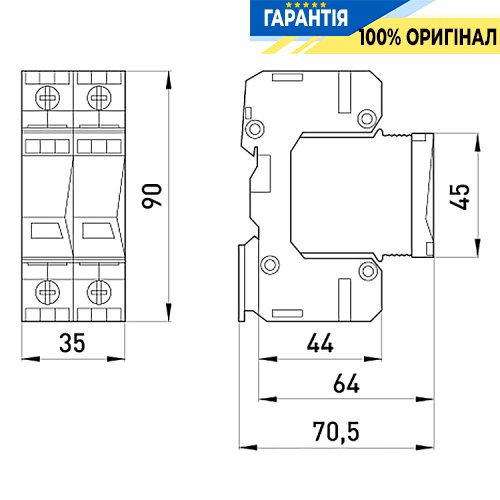 УЗИП E.Next e.POI.1+1m 280V/12,5kA класс I+II+III, 1П + N-PE, моноблок, Арт.: 81.031