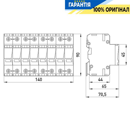 Комбинированный УЗИП E.Next e.POmI.4 LCF 100 класс I+II+III, 4П, моноблок, Арт.: 81.128