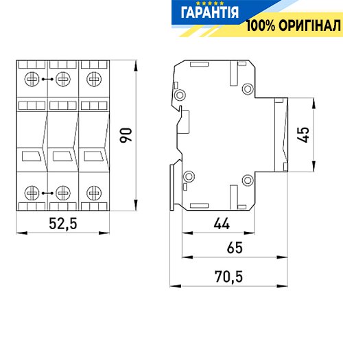 Комбінований ПЗІП E.Next e.POmI.1+1 LCF 50/25, клас I+II+III, 1П + N-PE, моноблок, Арт.: 81.150