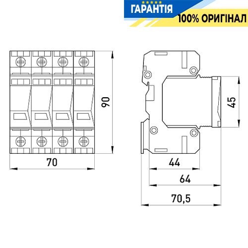 УЗИП E.Next e.POII.4 класс II+III, 4П, Арт.: 82.004