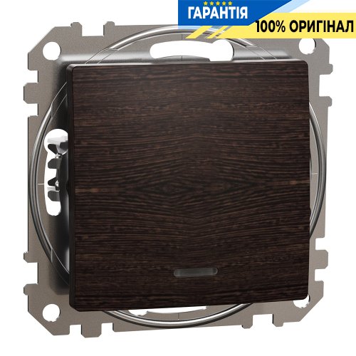 Переключатель с подсветкой 1-кл Schneider Electric «Sedna Elements» SDD181106L (цвет - венге)