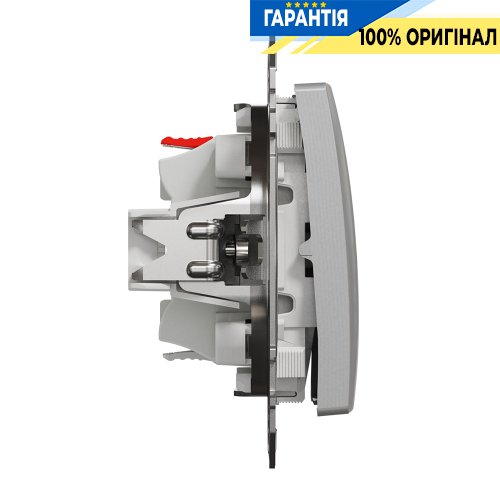 Кнопочный переключатель 1-кл Schneider Electric «Sedna Design» SDD113116 (цвет - алюминий)