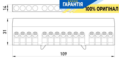 Шина нульова e.bsi.pro.1.15 на DIN-рейку в ізол. корпусі p0650009 E.NEXT