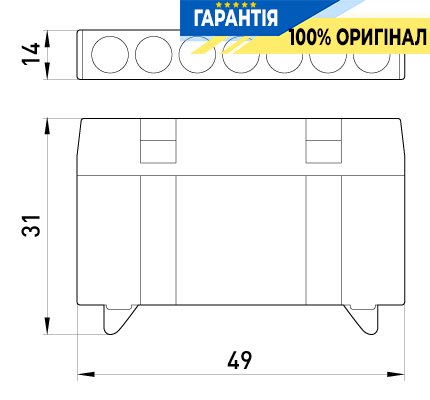 Шина нулевая E.NEXT зеленая e.bsi.pro.1.7 в изол. корпусе на DIN-рейке p0650017