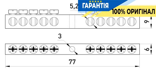 E.NEXT Шина нулевая 10 отв.х 20 А, e.bsc.stand.20.10, s055004