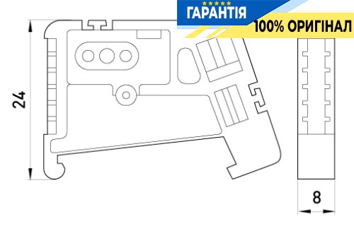 Фіксатор для набірних клемних колодок на DIN-рейці e.tc.din.pro.end p051005 E.NEXT