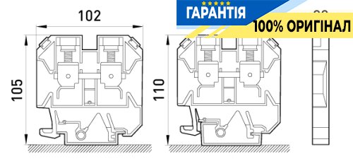Клемна колодка набірна на DIN-рейку e.tc.din.pro.150 з кришкою p049010 E.NEXT