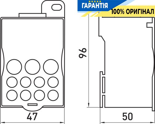 Розподільний блок на DIN-рейку 400 A E.NEXT p0680005