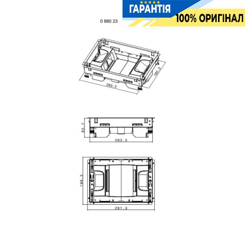 Legrand 88023 Основа стандартное исполнение для установки ЭУИ в пол (вертик.положение) фиксированная высота 8 мод.