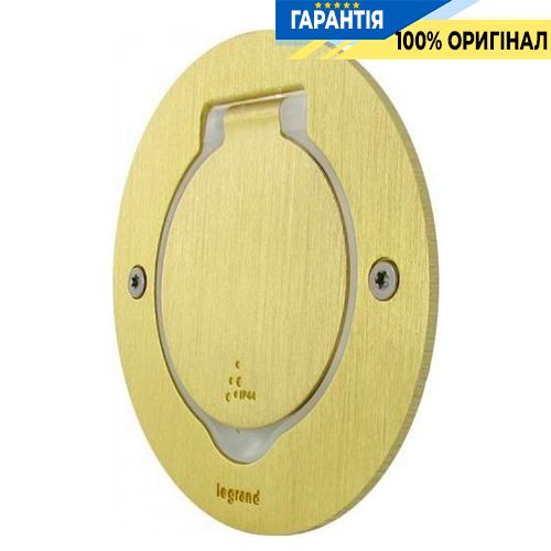 Круглый напольный лючок для розеток, металл бронза Legrand 89711