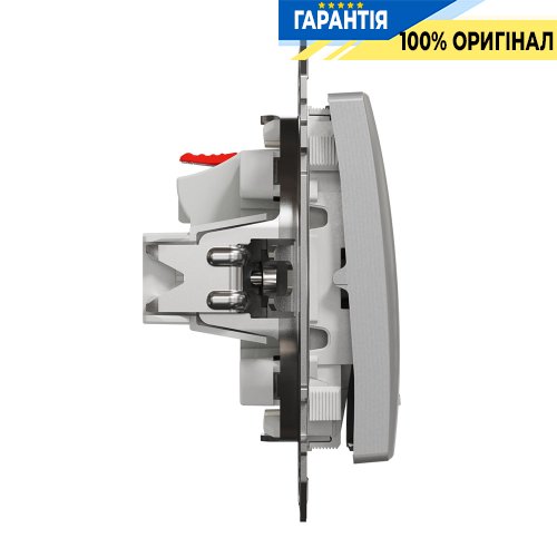 Вимикач з підсвічуванням 1-кл Schneider Electric «Sedna Design» SDD113101L (колір - алюміній)