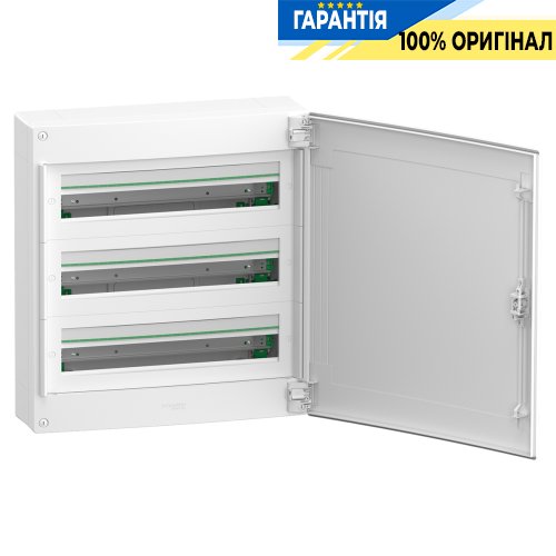 Розподільний щит навісний, 3 ряди по 24 модулі, білі двері, PrismaSeT XS, SE LVSXQ324
