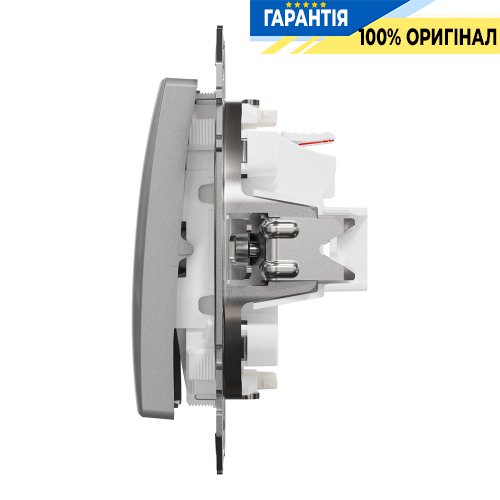 Выключатель с подсветкой 2-кл Schneider Electric «Sedna Design» SDD113105L (цвет - алюминий)