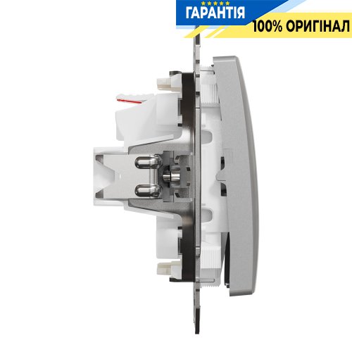 Выключатель с подсветкой 2-кл Schneider Electric «Sedna Design» SDD113105L (цвет - алюминий)