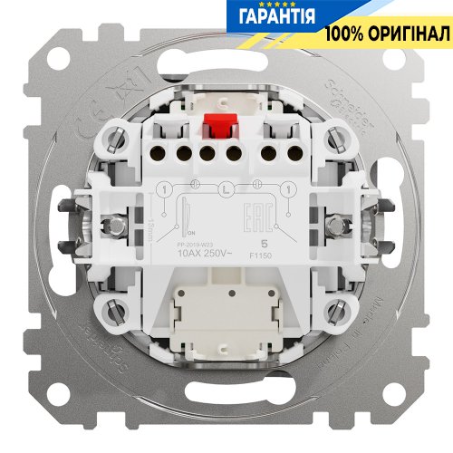 Выключатель с подсветкой 2-кл Schneider Electric «Sedna Design» SDD113105L (цвет - алюминий)