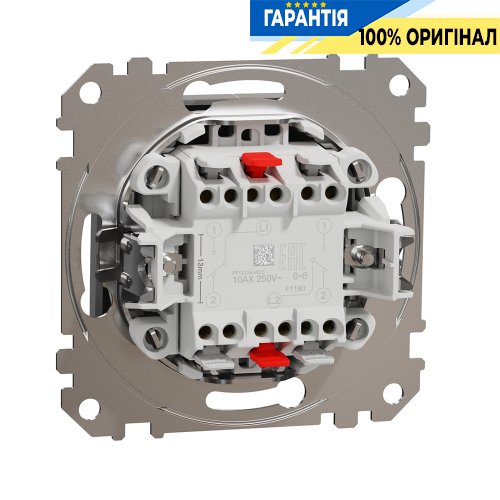 Переключатель 2-кл Schneider Electric «Sedna Design» SDD113108 (цвет - алюминий)