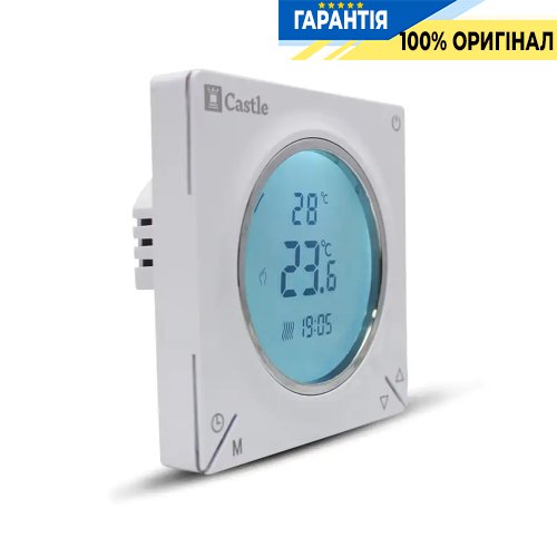 Терморегулятор программируемый Castle AC829H белый, код 55015067, для точного контроля температуры