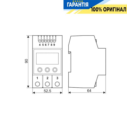 Амперметр DigiTop АМ-2 1А…63А для DIN-рейки, код АМ-2