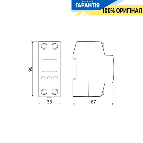 Обмежувач потужності 1-фазний 7 кВт DigiTop ОМ-7 M2R для захисту електромережі