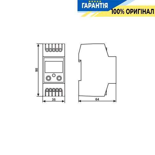 Універсальний терморегулятор DigiTop TK-3, діапазон -50…+125°С, DIN-монтаж, 230V/6А