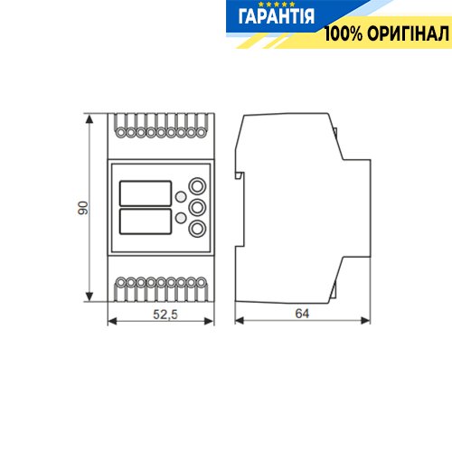 Терморегулятор DigiTop ТК-6, діапазон -50…+125°С, DIN-рейка, 230V/16А