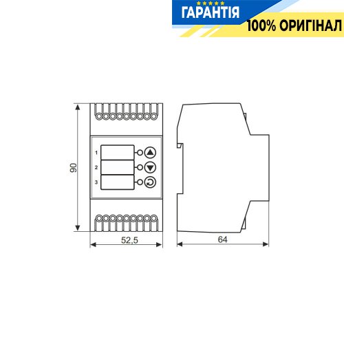 Терморегулятор DigiTop ТК-8, диапазон -55…+125°С, DIN-рейка, 230V/6А