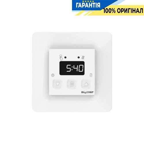 Терморегулятор DigiTop TS-2, діапазон +5…+40°C, 230V/16А, вбудований монтаж