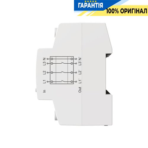 Реле напруги та струму трифазне DigiTop VA-3F63A M6R 63А з червоним індикатором