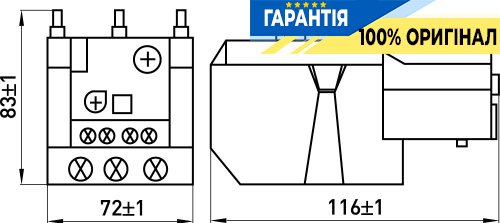 Теплове реле E.NEXT e.pro.ukh.3.50.3-4, діапазон 37-50А, габарит реле 3, контакти 3-4, p058020