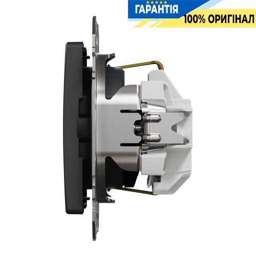 Розетка с з/к со шторками Schneider Electric «Sedna Design» SDD114022 (цвет - черный)