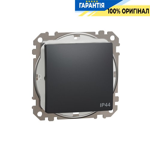 Перемикач 1-кл IP44 Schneider Electric Sedna Design SDD214106 (колір - чорний)