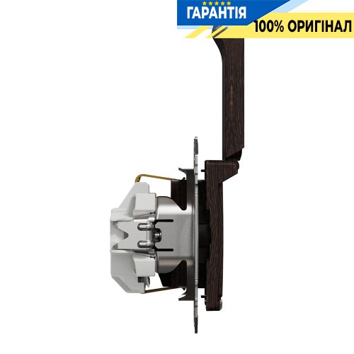 Розетка з з/к зі шторками із кришкою Schneider Electric «Sedna Elements» SDD181024 (колір - венге)