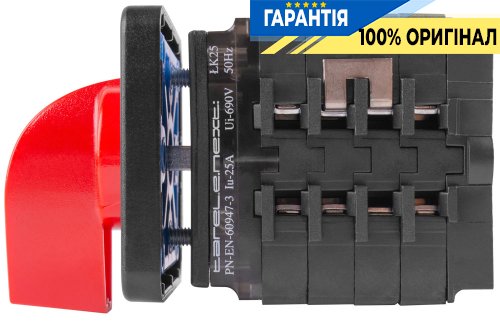Пакетный переключатель E.NEXT LK25/4.324-ZP/45 щитовой с передней панелью, 0-звезда-треугольник, 25А 8441-200
