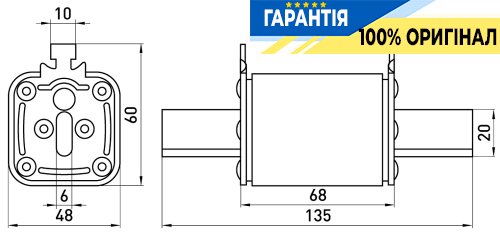 Плавкий запобіжник E.NEXT e.fuse.NT1.250, розмір 1, 250А, артикул i0760059