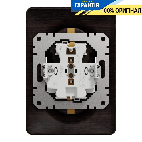 Розетка 2-а з з/к зі шторками Schneider Electric «Sedna Elements» SDD381221 (колір - венге)