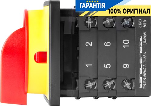 Пакетний перемикач E.NEXT LK63/3.323-ZК/45 щитовий з передньою панеллю, 3p, 1-0-2, 63А 8835-200