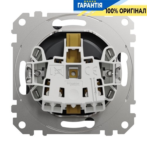 Розетка с з/к со шторками Schneider Electric «Sedna Design» SDD114022 (цвет - черный)