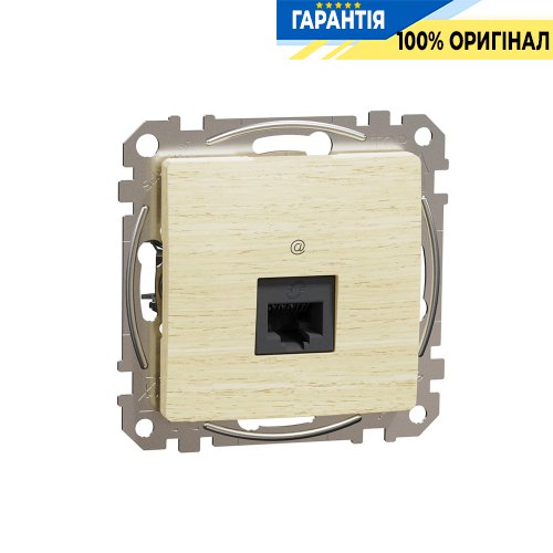 Компьютерная розетка RJ45 кат. 5е UTP Schneider Electric «Sedna Elements» SDD180451 (цвет - береза)