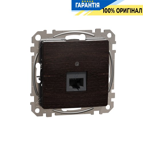 Комп'ютерна розетка RJ45 кат. 5е UTP Schneider Electric «Sedna Elements» SDD181451 (колір - венге)
