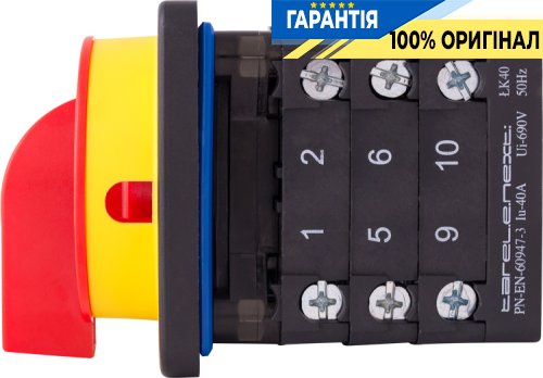 Пакетний перемикач E.NEXT LK40/3.323-ZК/45 щитовий з передньою панеллю, 3p, 1-0-2, 40А 8635-200