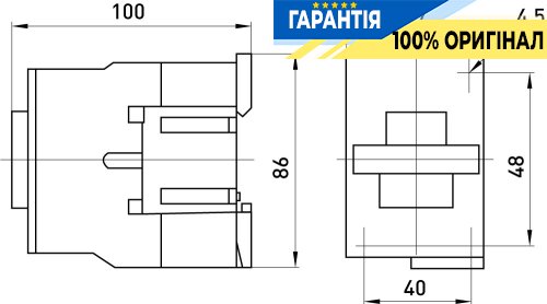 Контактор E.NEXT e.pro.ukc.2.32.400 32А 400В 1NO p009110
