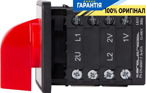 Пакетный переключатель E.NEXT LK63/4.322-ZP/45 щитовой с передней панелью, 0-1-2, 63А 8821-200