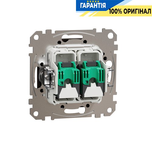 Комп'ютерна розетка 2-а RJ45 кат. 5е UTP Schneider Electric «Sedna Elements» SDD181452 (колір - венге)