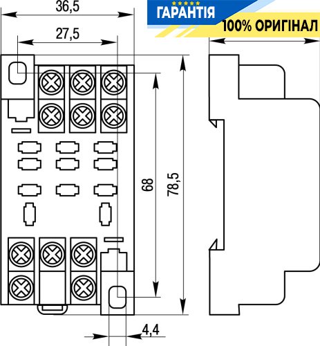 Разъем модульный E.NEXT e.control.p103s для промежуточного реле 10А 3 гр. конт. i.ptf.11a