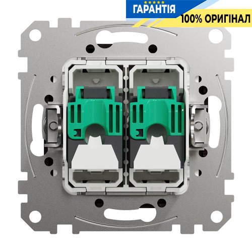Комп'ютерна розетка 2-а RJ45 кат. 5е UTP Schneider Electric «Sedna Elements» SDD181452 (колір - венге)